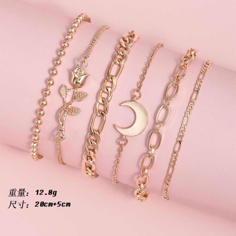 Sweet Style Rose Multilayer Bracelet